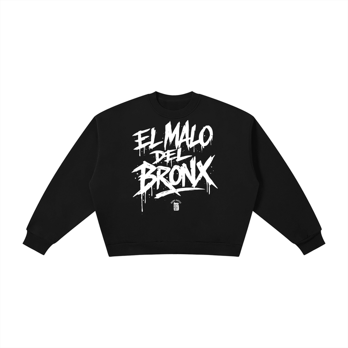 El Malo Del Bronx Boxy Fleece Crewneck Sweatshirt Alt Colorway by Bronx Native, Summer 2026 sweatshirts with BX pride and New York streetwear energy