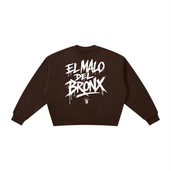 El Malo Del Bronx Boxy Fleece Crewneck Sweatshirt Alt Colorway by Bronx Native, Summer 2026 sweatshirts with BX pride and New York streetwear energy
