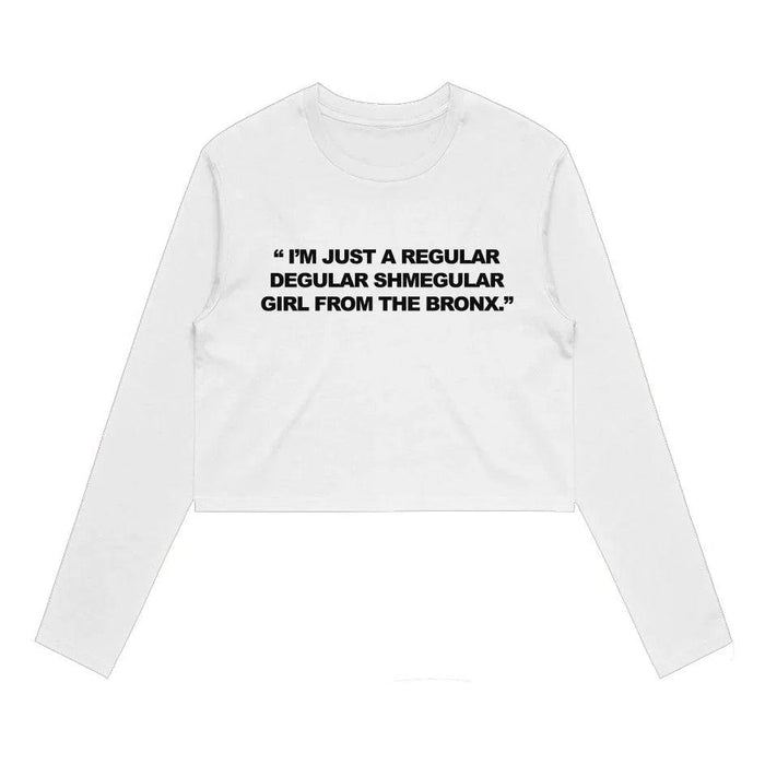 Girl from The Bronx Women's Crop L/S Tee by Bronx Native