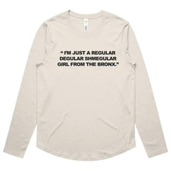 Girl from The Bronx Womens Maple Curve LS Tee