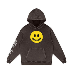 Have a Bronx Day Snow Washed Loose Cotton Hoodie
