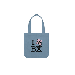I Love The Bronx in Bloom Reinforced Denim Carrie Tote by Bronx Native for New York summer