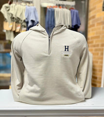 Men's Weekender 1/4 zip hood, beige