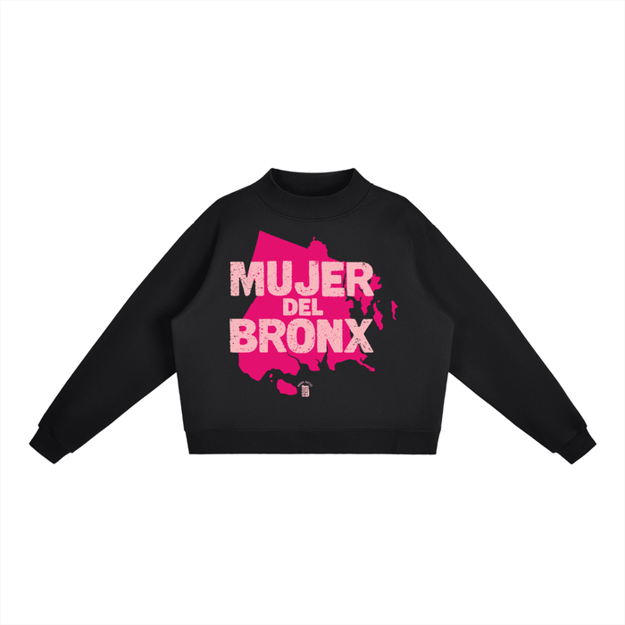 Mujer Del Bronx Essential Fleece Mock-Neck Crew Sweatshirt by Bronx Native