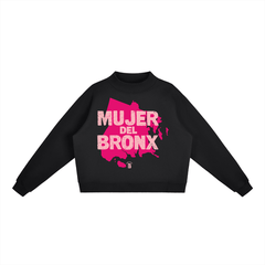 Mujer Del Bronx Essential Fleece Mock-Neck Crew Sweatshirt by Bronx Native
