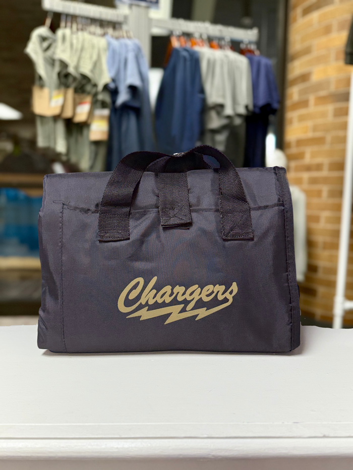 Navy Picnic Blanket, Chargers Lightning Bolt