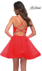 La Femme Short Fit-and-Flare Homecoming Dress