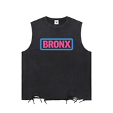 Snow Washed Raw-Hem Tank Top by Bronx Native for New York summer