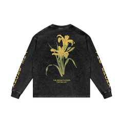 The Bronx Flower Acid Wash Oversize Long Sleeve T-Shirt Alt Colorway by Bronx Native for New York summer