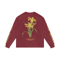 The Bronx Flower Acid Wash Oversize Long Sleeve T-Shirt by Bronx Native for New York summer