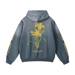 The Bronx Flower Heavyweight Sunfade Oversized Hoodie by Bronx Native for New York summer