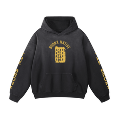 The Bronx Flower Heavyweight Sunfade Oversized Hoodie by Bronx Native for New York summer