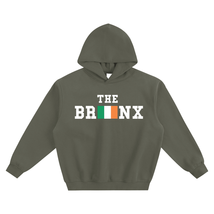 The Bronx Irish Flag St. Patty's Exclusive Fleeced Boxy Hoodie by Bronx Native for New York summer
