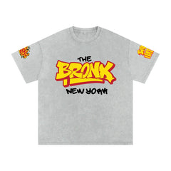 The Bronx New York Snow Washed Oversized Cotton T-Shirt