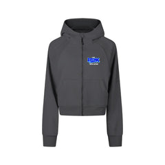The Bronx New York Womens Cropped Zip-Through Hoodie