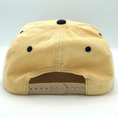 The Bronx Snapback Cream with Navy Blue Corduroy Brim by Bronx Native