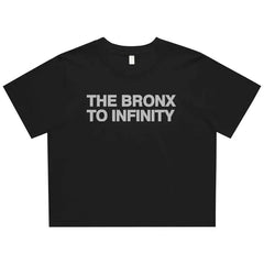 The Bronx to Infiniti Black Womens Classic Crop Tee