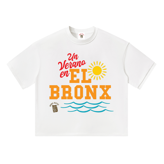 Un Verano en el Bronx Unisex Heavyweight Boxy T-Shirt by Bronx Native