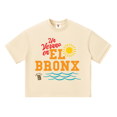 Un Verano en el Bronx Unisex Heavyweight Boxy T-Shirt by Bronx Native
