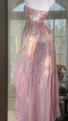 Elegant Prom Dresses Mermaid Strapless Pink Chiffon High Low Formal Evening Outfits N3530