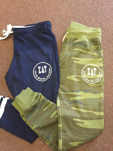 Waffle and Camo Joggers with North Jordan Logo