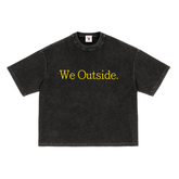 We Outsiode. Textured Waffle Washed Boxy T-Shirt by Bronx Native for New York summer