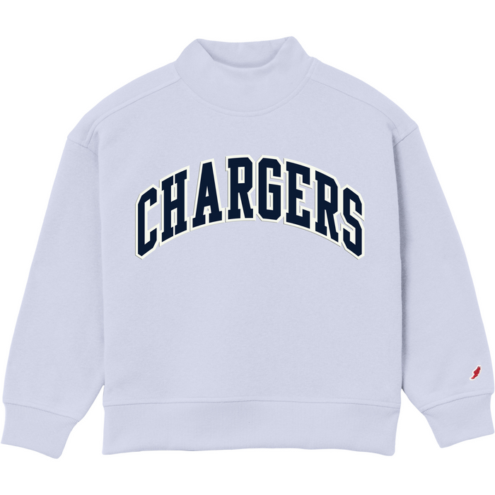 Youth Mockneck Sweatshirt, cashmere blue, CHARGERS