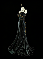 Vintage 1960s Mermaid Sweetheart Black With Straps Sleeveless Long Prom Formal Dresses N1591