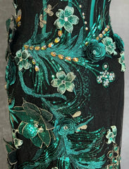 Vintage Prom Dresses Inspo Mermaid Spaghetti Strap Black Tulle Blue Lace With Beading For Women Formal Dress N3216