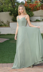 Corset-Back A-Line Prom Gown with Beaded Waist