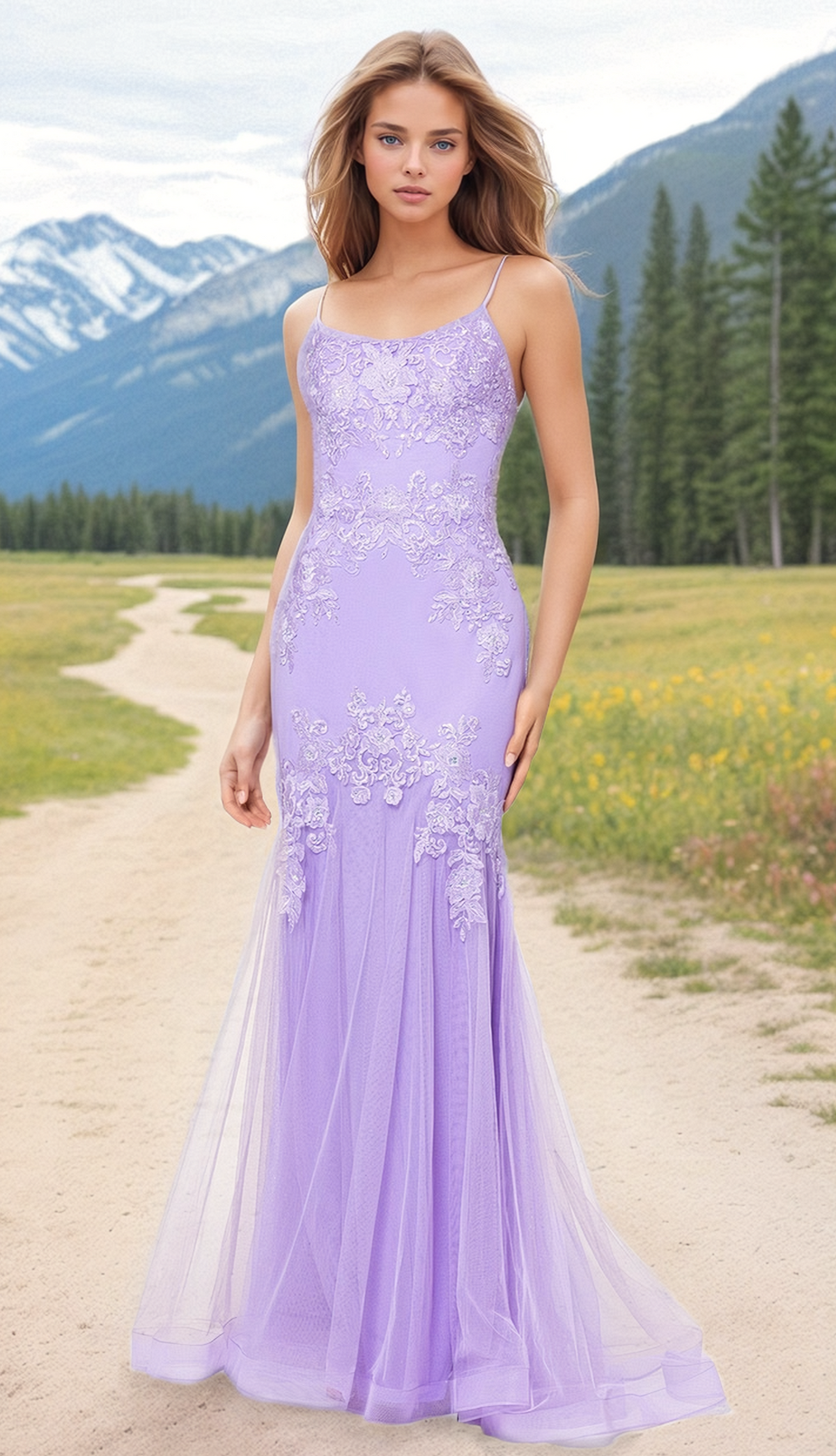 Formal Long Dress 4706Bn by Blondie Nites