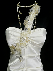 Vintage Mermaid One Shoulder White Backless Summer Formal For Women Girls Teens Prom Dresses N2236