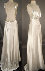 Vintage A Line Sweetheart White Satin Backless Sleeveless Formal For Women Girls Teens Prom Dresses N2287