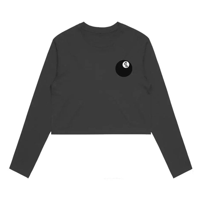 8-Ball 8-Year Annievrsary Women's Crop L/S Tee