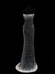 Affordable Sequin 1950s Formal Mermaid Sweetheart With Beaded Pearls Style Impress Long Prom Dresses Party Formal Gowns SA018