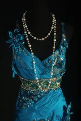 Vintage Prom Dresses 90s Formal Mermaid Spaghetti Straps Blue Chiffon With Beadings Long Party Gowns Prom Dresses AS041