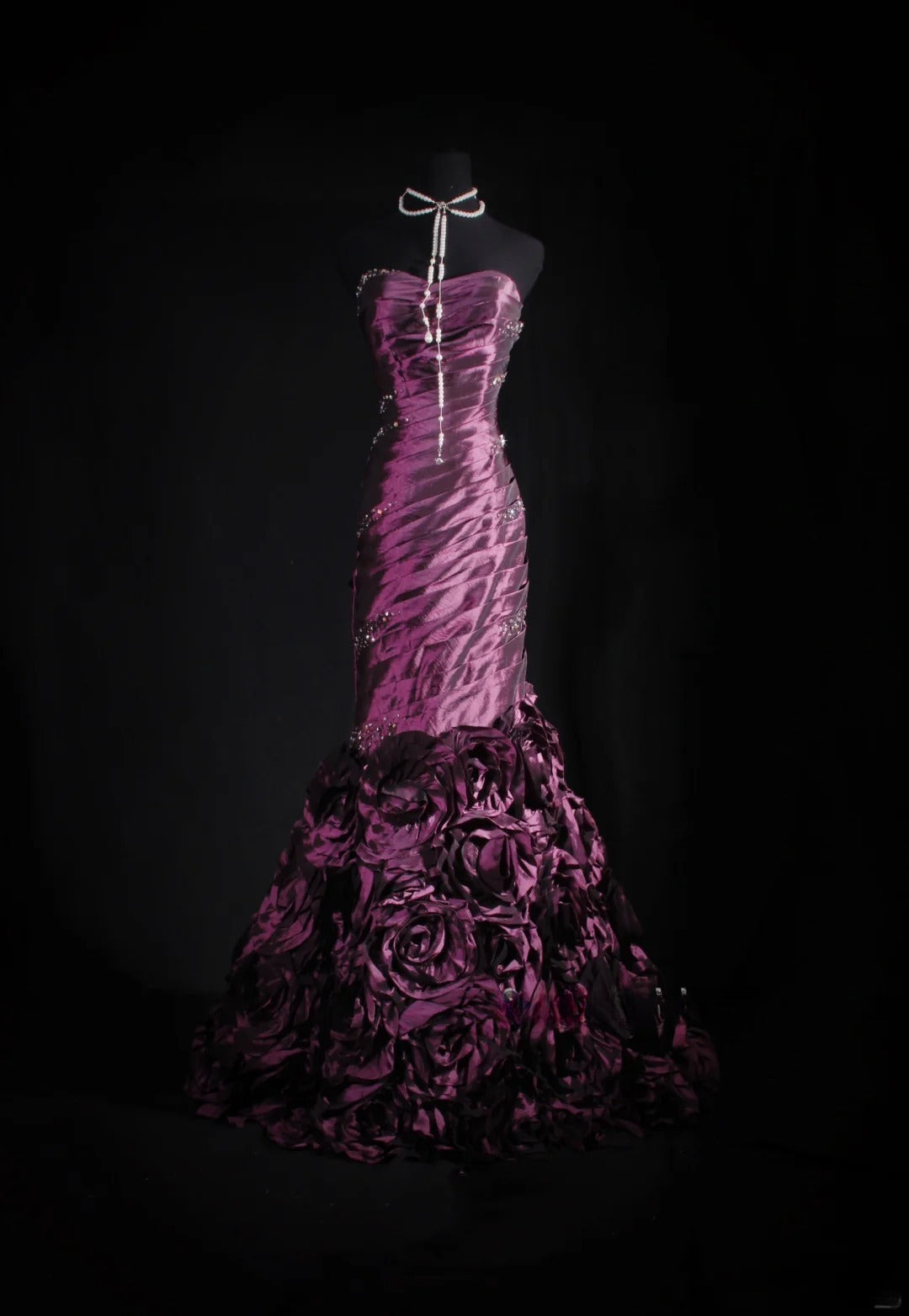 Women's Cocktail Party Gowns 90s Mermaid Purple Sweetheart Taffeta With Beads Long Graduation Dinner Outfits Prom Dresses AS068