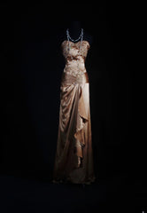 Retro Vintage 1960s Formal Sheath Sweetheart Brown Fashion With Beads Long Prom Dresses Party Formal Gowns AS128