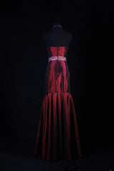 Retro Vintage 1960s Style Formal Mermaid Sweetheart Burgundy Wine Red With Beads Long Prom Dresses Party Formal Gowns AS148