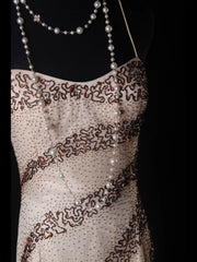 Vintage A line Spaghetti Straps Champagne Chiffon Long Formal Old 1950s Prom Dresses Night Outfits Party Gowns AS223