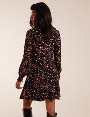 High Neck Keyhole Mini Dress