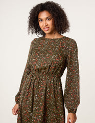 Animal Print Midi Dress