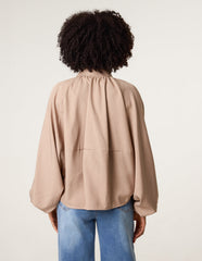 Drape Puffball Zipper Jacket