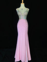 Trendy Prom Dresses Inspiration Mermaid V Neck Silver Beading Gala Chiffon Beaded Vintage Formal Dress N3185