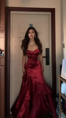 Elegant Spaghetti Straps Long Prom Dress Stylish Formal Party Wedding Guest Dresses N2836
