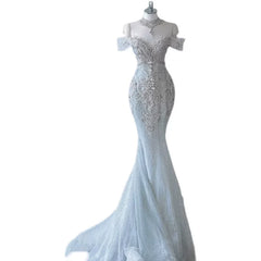 Sparkly Mermaid Evening Dress Off The Shoulder Sequins Prom Dress Long Party Dress 21st Birthday Outfits AB2321