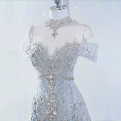 Sparkly Mermaid Evening Dress Off The Shoulder Sequins Prom Dress Long Party Dress 21st Birthday Outfits AB2321