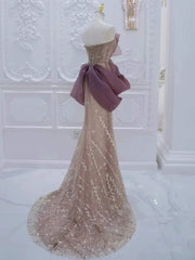 Modest Mermaid Champagne Strapless With Pleated Prom Dresses Inspiration Long Party Night Evening Dress 19th Birthday Outfits AB2269