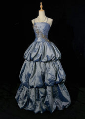 Beautiful Prom Dresses Inspo Ball Gown Spaghetti Strap Grey Satin With Lace Long For Women Formal Dress N3202
