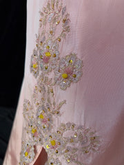 Timeless Prom Dresses A line Halter Pink Chiffon With Beading Long Evening Outfits N3205